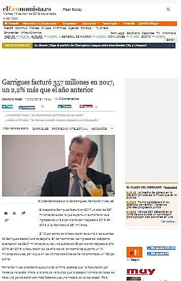 Garrigues factur 357 millones en 2017, un 2,2% ms que el ao anterior